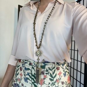 Chicos Long Statement Necklace
